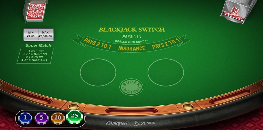 Blackjack Switch de Playtech