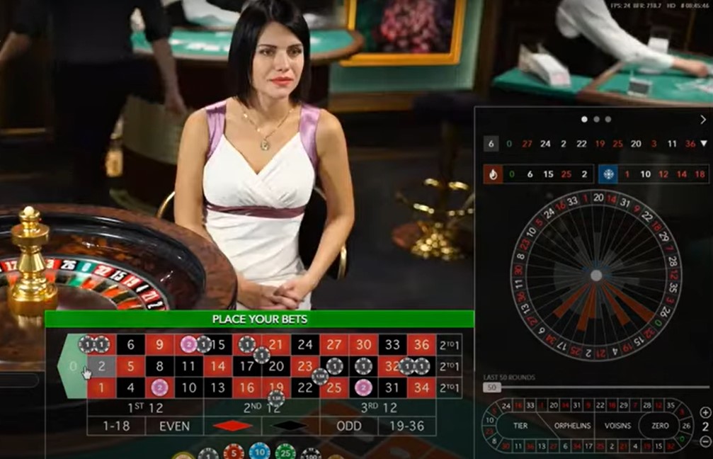 Nombre del juego - ruleta en vivo de Evolution Gaming