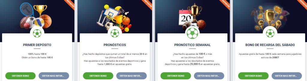 20Bet casino apuestas deportivas promociones