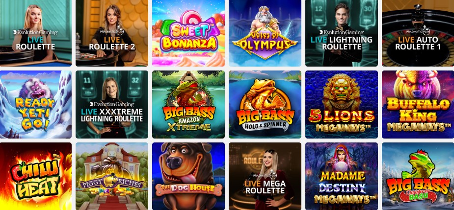 Spin Casino juegos