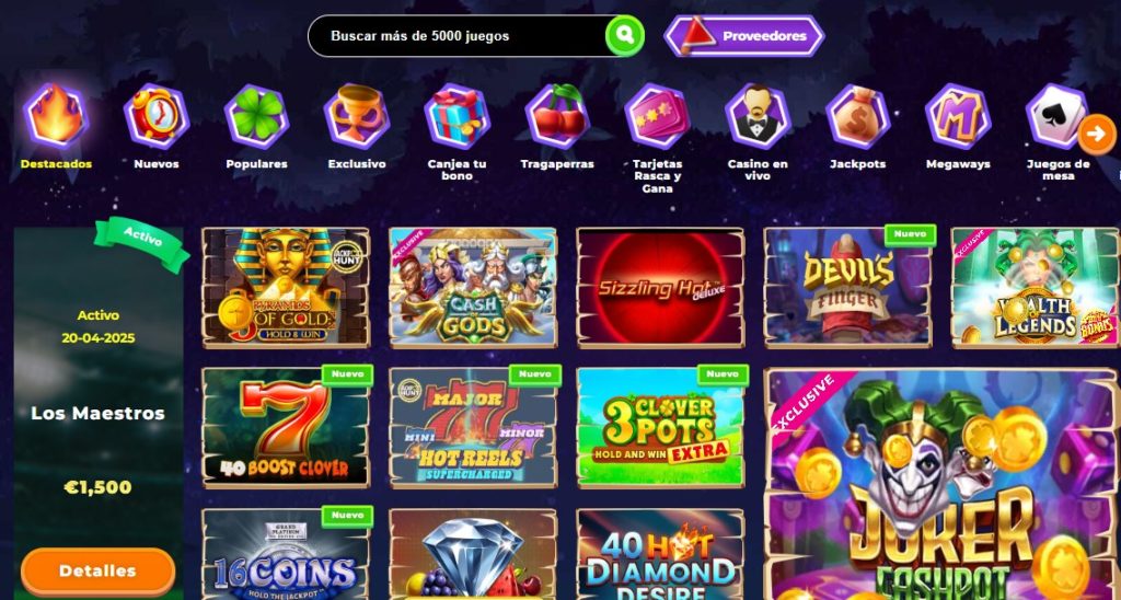 Wazamba Casino Juegos