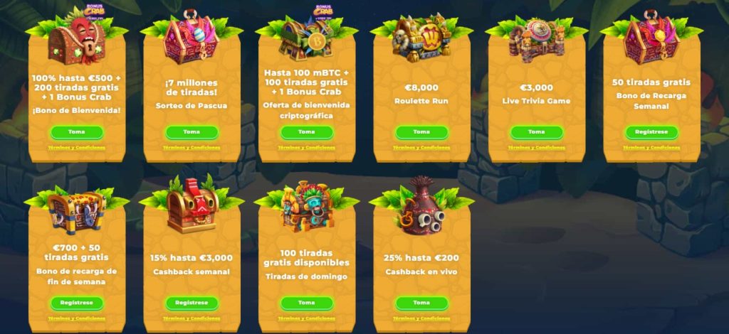 Promociones del casino Wazamba